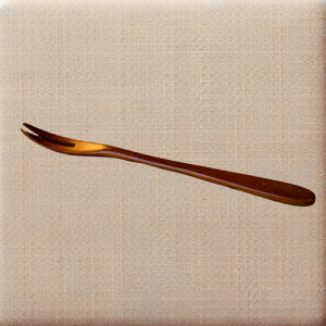 Nĩa xiên thức ăn-2-răng-16cm-cán dẹt